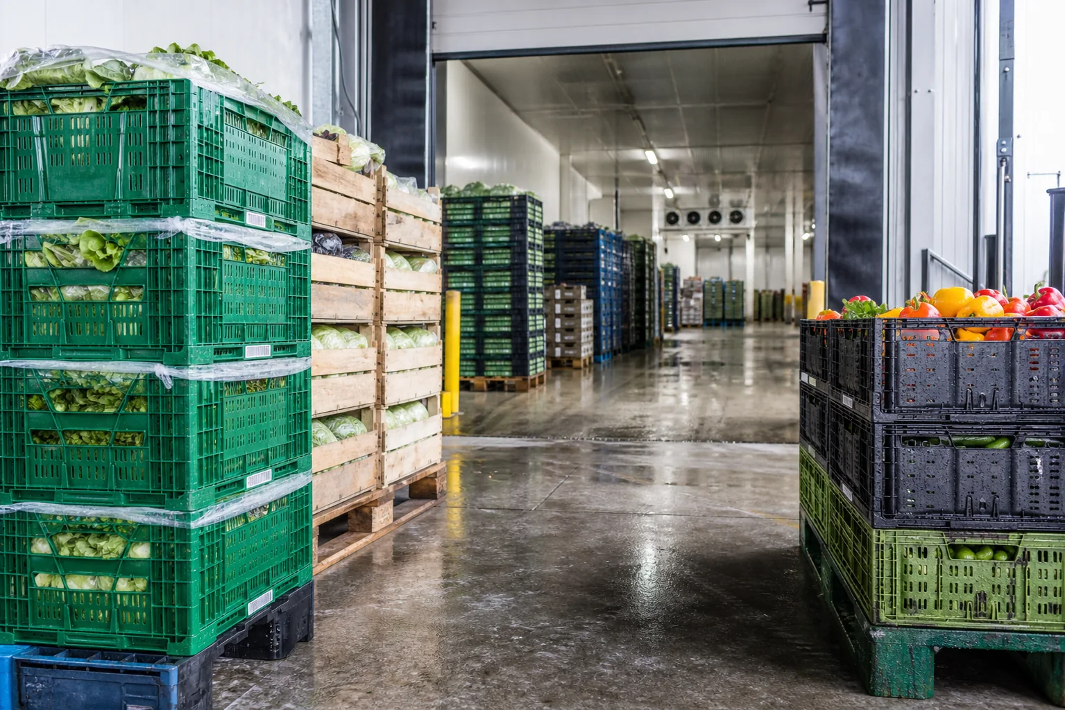 Gekühlter Logistikbereich für frische Erzeugnisse