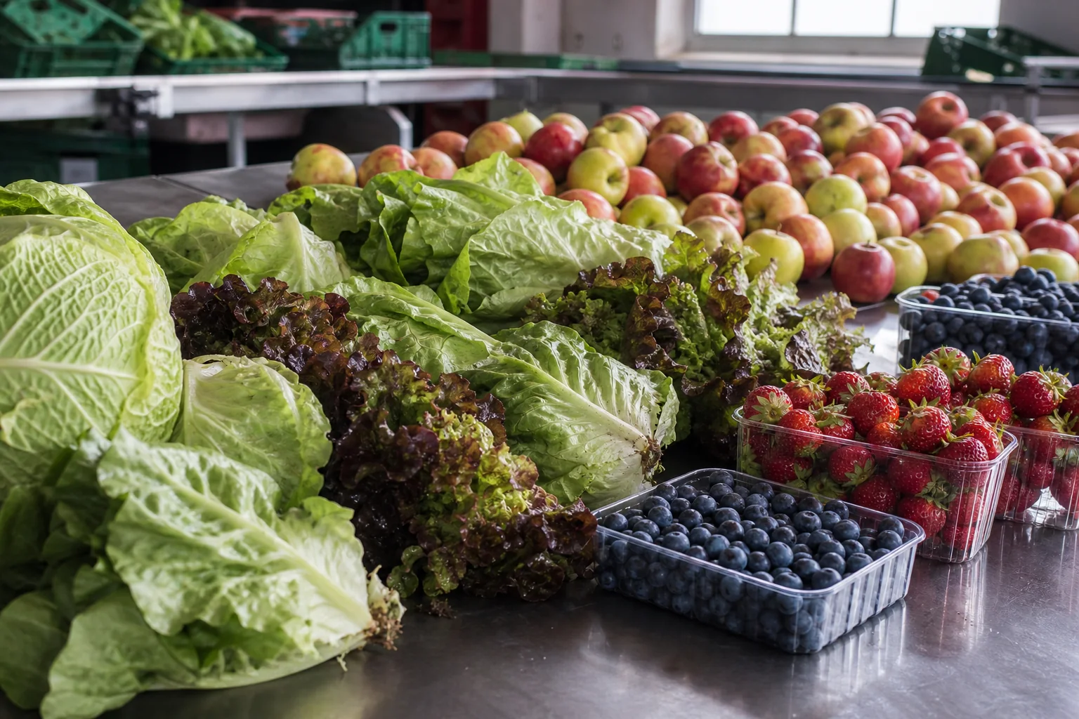 Beeren, Salate, Gemüse und Obst im ELO-Umfeld