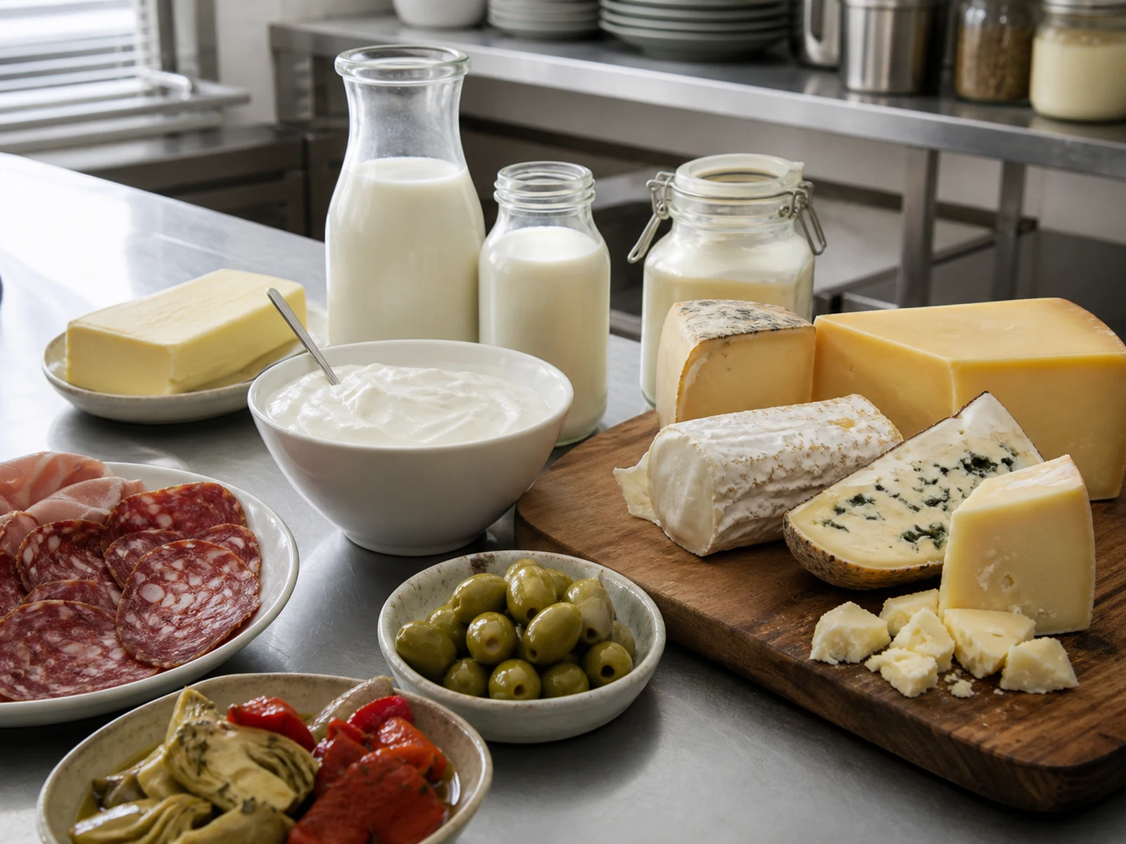 Molkereiprodukte, Käse und Feinkost ohne Markenverpackungen
